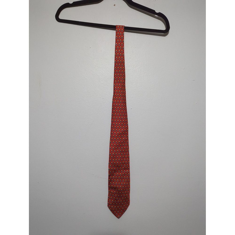 Zadi Andrews Ties Red Silk‎ Bear Turtle Pattern Necktie Made in Italy